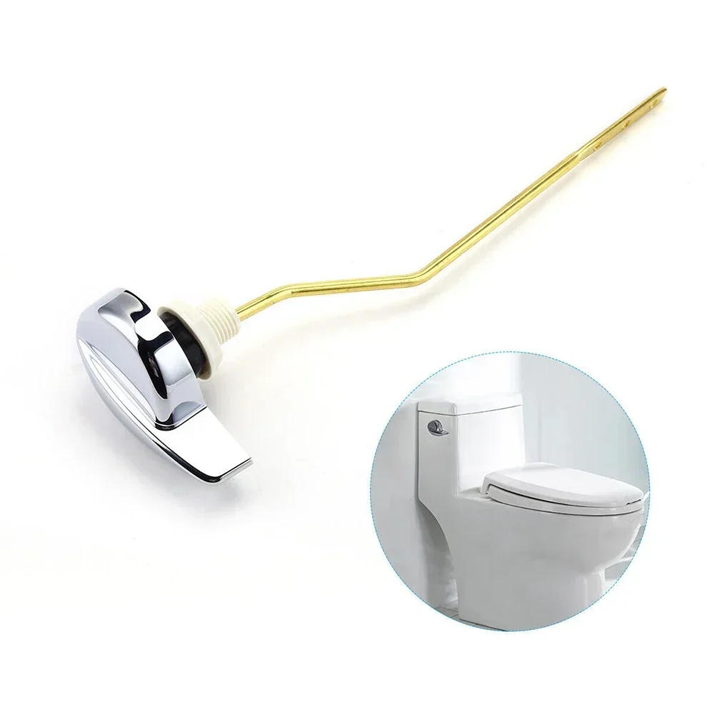 Description Picture 3 of item1Pc Universal Toilet Tank Flush Lever Chrome Finish Toilet Lever Handle Bathroom Toilet Accessories
