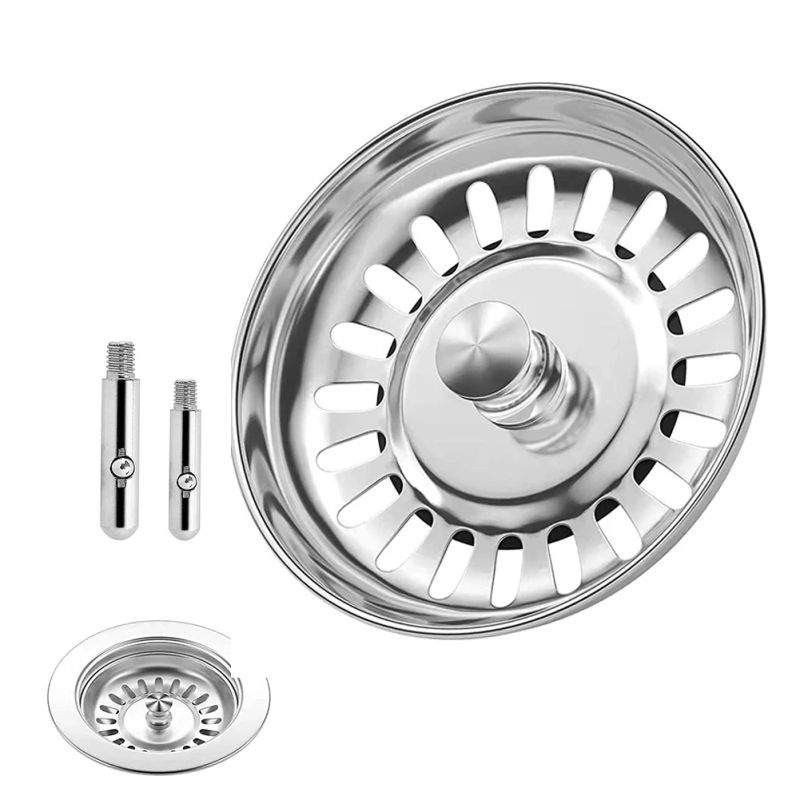 Description Picture 2 of item80/82/84mm Premium Kitchen Sink Strainer Fixing Pin Waste Plug Stainless Steel Worn Out Drainer Wastes Replacement Accessories