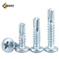 M2.9 M3.5 M3.9 M4.2 M4.8 M5.5 Pan Head Cross Recessed Self Drilling Screws Carbon Steel Zinc Plated Iron Plate Drilling  Screws