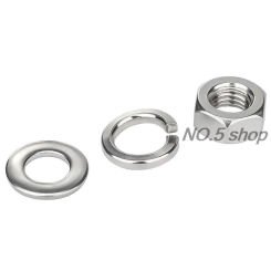1 Sets M20 304 Stainless Steel Hex Nut Flat Washer Spring Washer Combination