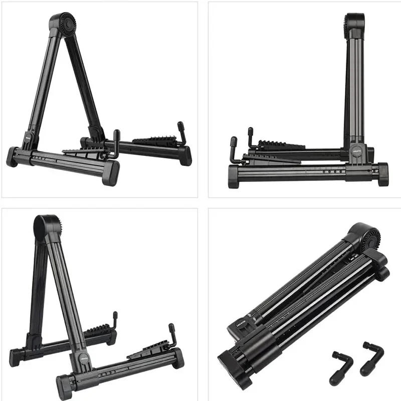 Description Picture 4 of itemVertical Guitar Stand Foldable and Adjustable Instrument Display Ukulele Pipa Bass Folk Classical Electric Wood Guitar Stand