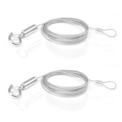 2m/78.74'' Adjustable Heavy Duty Stainless Steel Wire Rope Frame Hanger Rope