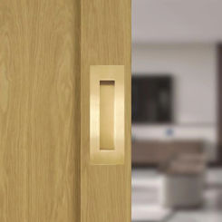 2pcs Gold Recessed Handle Sliding Barn Door Finger Flush Pull Stainless Steel Recessed Finger Flush Pulls for Wardrobe Door