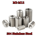 304 Stainless Steel Inside Outside Thread Adapter Screw Sheath Thread Insert Sleeve Conversion Nuts M2 M2.5 M3 M4 M5 M6~M12