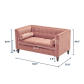58Inch Pink Loveseat