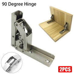 2Pcs Rust Resistance 90 Degree Hinge Furniture Hardware With Screws Cabinet Door Hinge Steel Plate Simple Installation