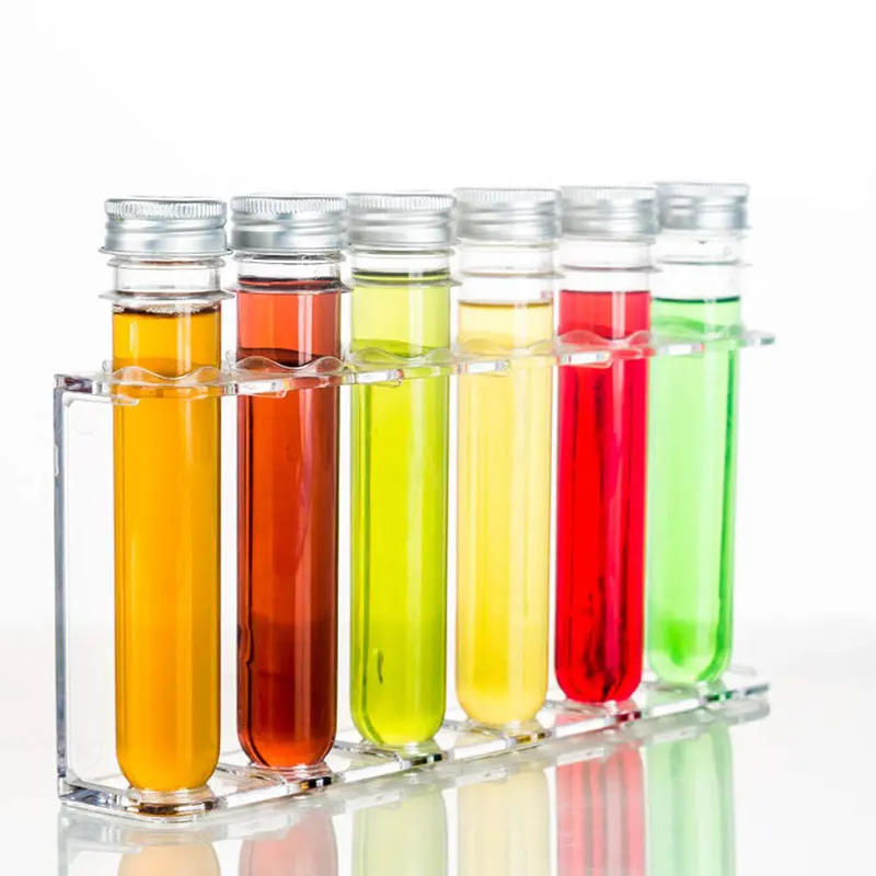 Description Picture 6 of item24Pcs PET 40ml Transparent Plastic Test Tube Bottle Candy Testontainer Bath Salt Tube with Aluminum Screw Lids