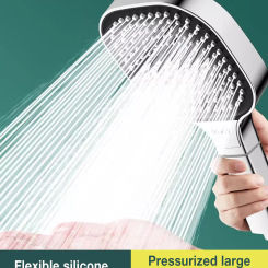 13CM Big Panel High Pressure Shower Head Large Flow Adjustable Water Saving Spray Bathroom shower faucet filter Accessories Set
