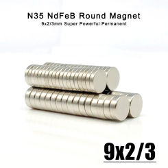 200/500/800/1000Pcs 9x2mm 9x3mm Dia 9 Small Round Strong N35 Neodymium Magnetic Materials Steel Magnet Imanes 9*2mm 9*3mm