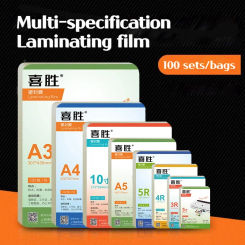 100pcs/set Laminating Film 3" 5" 6" 7" 8" 10" A3 A4 Photo Protective Film Transparent Waterproof Laminating Machine Special Film