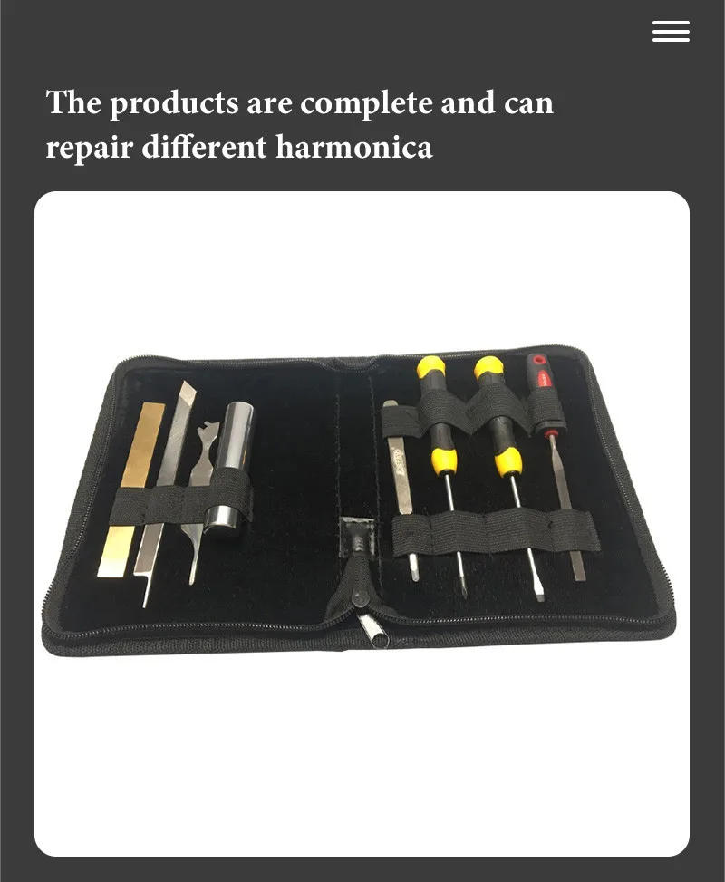 Description Picture 3 of itemEASTTOP Harmonica Tool Kit Repair Different Kinds Of The Harmonicas