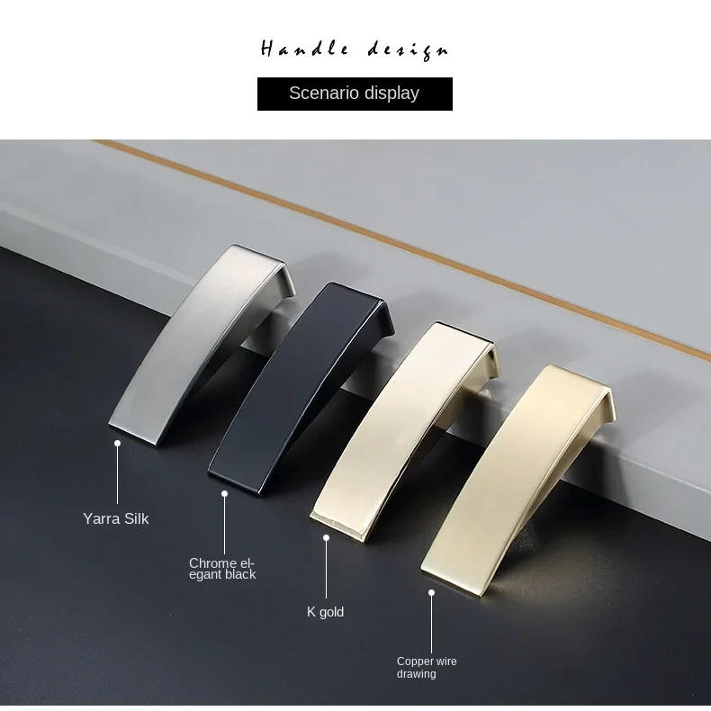Description Picture 4 of itemChinese Style Wardrobe Door Handles Modern Minimalist Cabinet Door Handles Light Luxury Drawer Handles Small Furniture Hardware