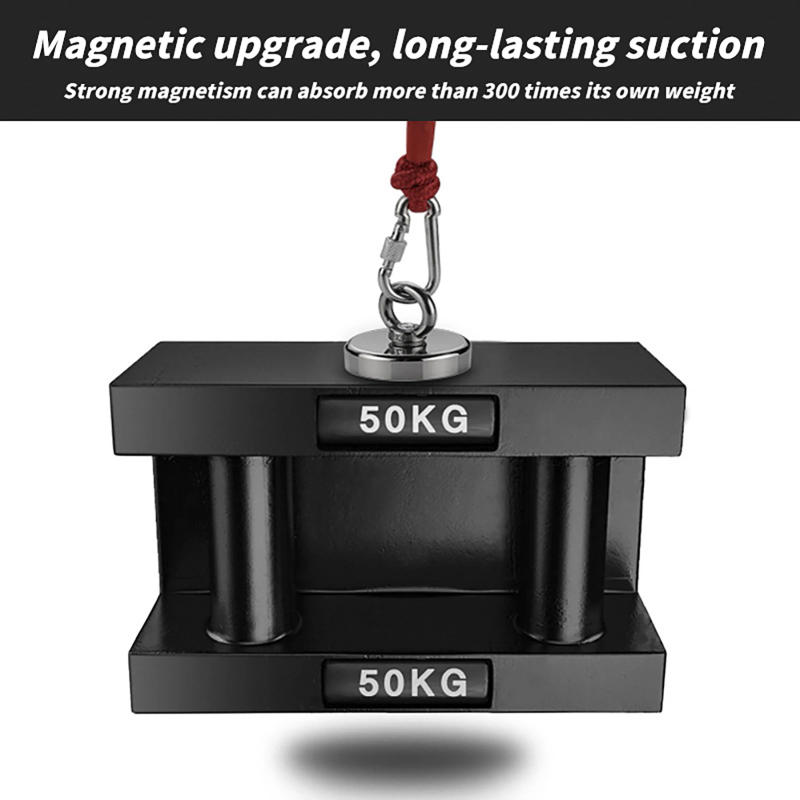 Description Picture 6 of itemHeavy Duty Magnetic Hooks Super Powerful Neodymium Magnet Strong Magnetic Force Ndfeb Hook For Household Salvage Sewer Dredging