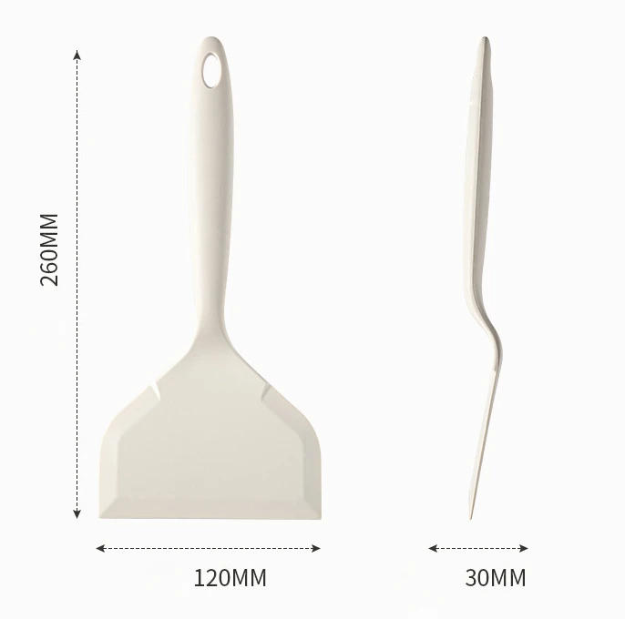 Description Picture 2 of itemSilicone Spatula Shovel Nonstick Fried Shovel Fish Spatula Nonstick Silicone Wide Flexible Turner Cookware Kitchen Tools