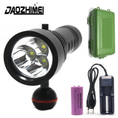 High Power LED Diving flashlight 4-Mode Diving Light Video Photography Underwater Underwater Waterproof 26650 Diving Flash Light