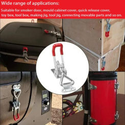 Heavy Duty Iron Adjustable Hasp Latch Locking Clip Box Buckle Fixture Door Bolt Type Quick Clamp Accessory Horizontal Clamps