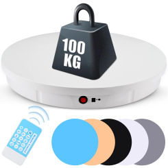 Electric Rotating Shop Display Stand, 360 Degree Turntable, Spinning Base, Photography Products, 5 Background, 52cm, 100kg