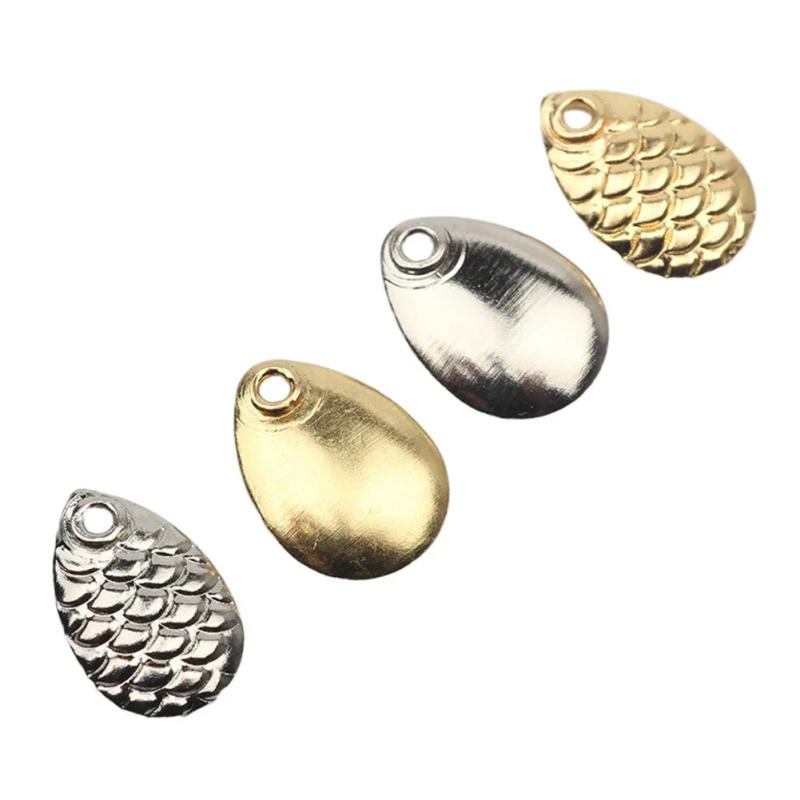 Description Picture 2 of item50pcs/Pack Fishing Spinner Rings Blades Flattie Attractor Lure Spoon Accessories Fishing Nickel Spoons Fit For Trout Bass Tackle