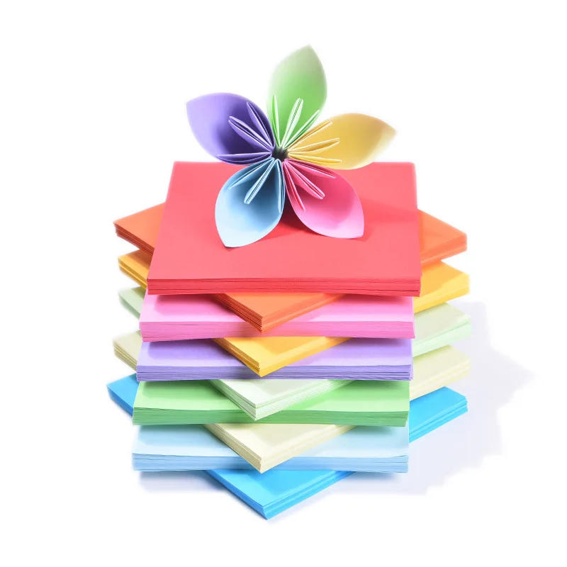 Description Picture 4 of item100pcs Origami Square Paper Double Sided Folding Lucky Wish Paper Crane Craft Paper DIY Arts Crafting Colorful Scrapbooking