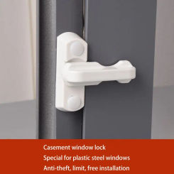 1PC Window Door Lock T Shape Locks Plastic steel White Windows Doors hasp Security Child Protector For Home House Hardware