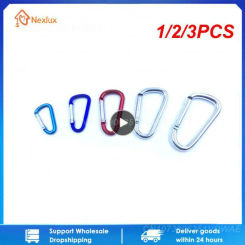 1/2/3PCS 8mm Carabiner Spring Snap Hook Spring Link Hook Clip Hook D-ring Snap Hook Aluminum Backpack Hanging Keychain Not for