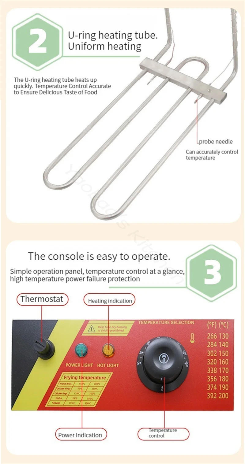 Description Picture 5 of itemCheese Hot Dog Sticks Fryer Commercial Large Capacity Electric Deep Korean Corn Dog Fryer Machine 220V/110V