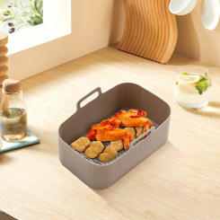 Air Fryer Silicone Liners Reusable Rectangle Airfryer Baking Tray Non-Stick Air Fryers Liner Insert Dish for Home Baking