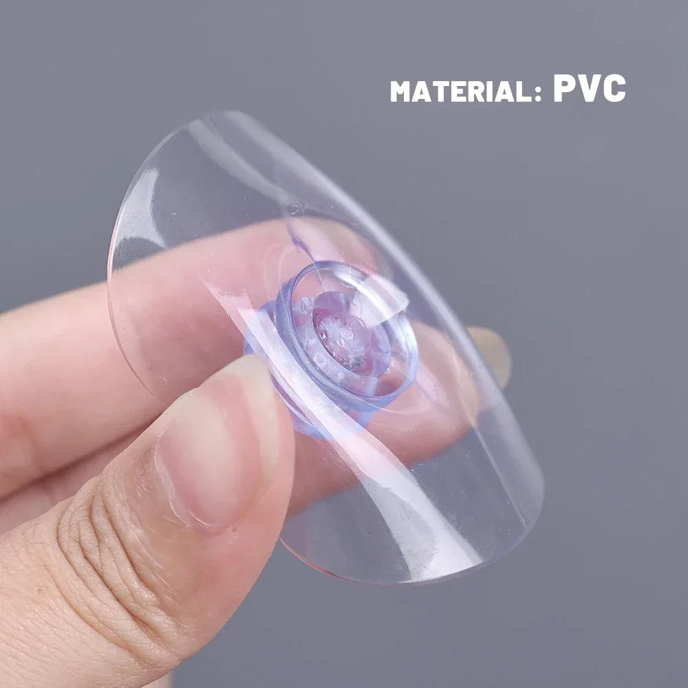 Description Picture 6 of item5/100pcs Mushroom Head Sucker PVC Fish Tank Transparent Glass Sucker Wall Perforated Clear Suction Cups Wedding Car Window Decor