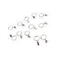 12Pcs Curtain Ring Hook with Clips with Eyes Portable Sliding Rod Rings Hook