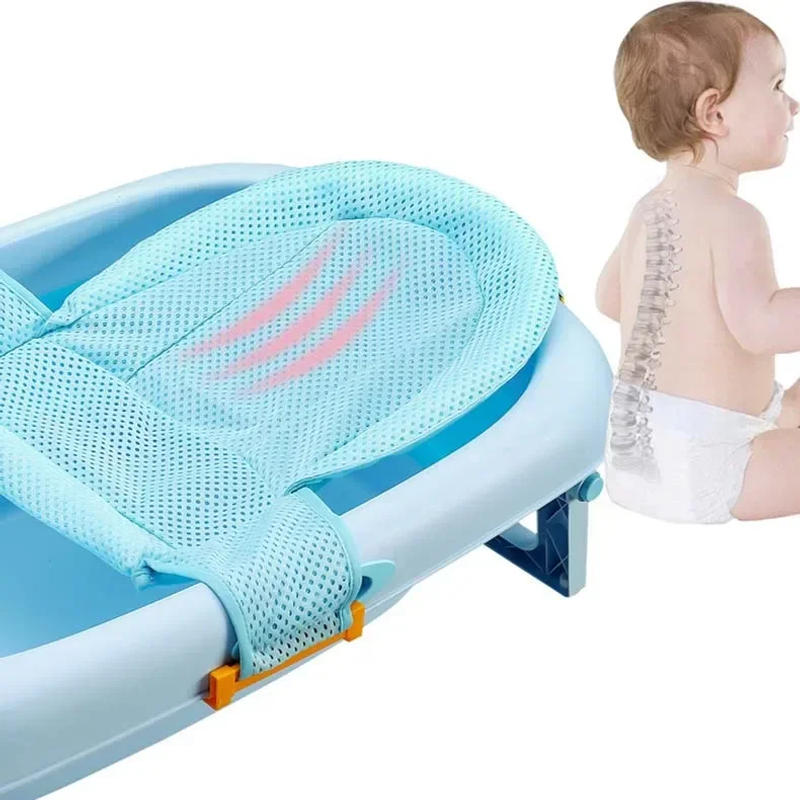 Description Picture 3 of itemBaby Bath Net Seat Support Mat Foldable Baby Bath Tub Pad Chair Newborn Bathtub Pillow Infant Anti-Slip Body Cushion