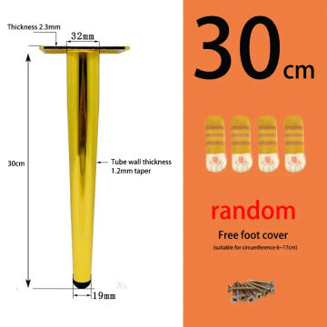 4Pcs 10-55cm Metal Furniture Legs Black Gold Sofa Bed Iron Coffee Table Desk Chair Foot Dresser Cabinet Replacement Feet