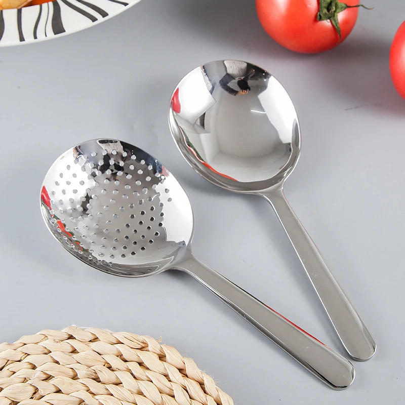 Description Picture 3 of itemStainless Steel Short Handled Round Soup Spoon Public Big Head Spoon Dining Kitchen Restaurant Rice Tableware Kitchen Utensils