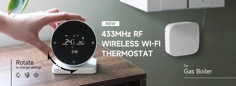 Description Picture 2 of itemBeok Tuya RF Smart Wireless Thermostat for Gas Boiler Heating Wifi Programmable Temperature Controller Alexa Google Home