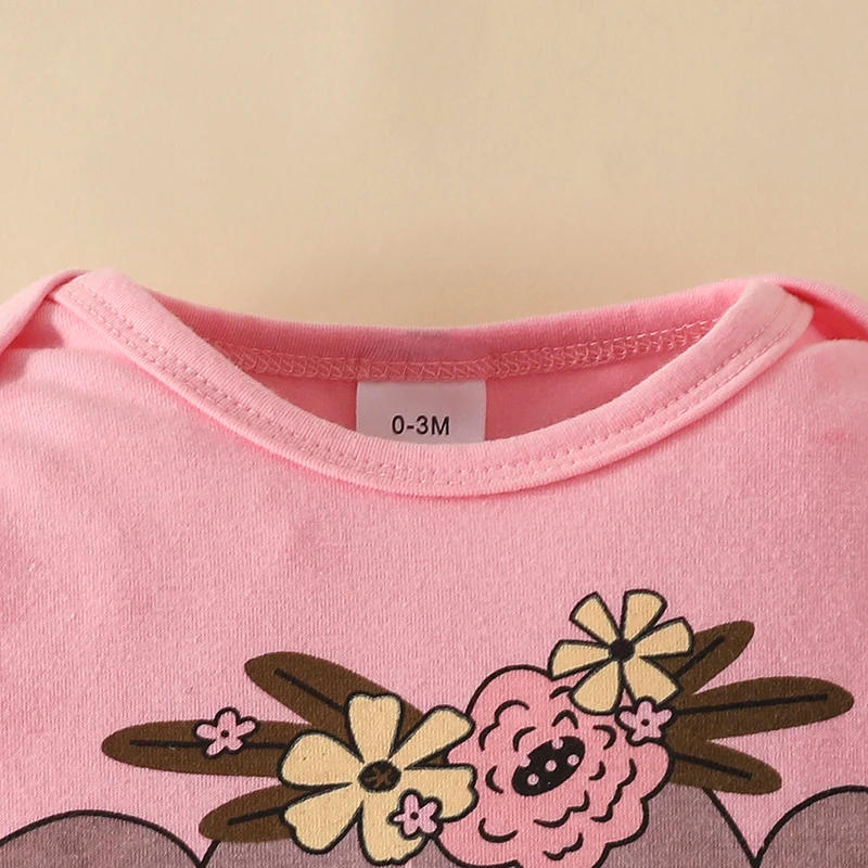 Description Picture 5 of itemBaby Girls 4PCS Pants Sets Pink Long Sleeve Romper Koala Print Pants Headband Hat Sets