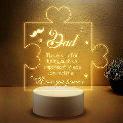 To My Dad NEW  Led Night Light For Home Room Decoration Nightlight Decor Children Hoom Gift 3D Lamp