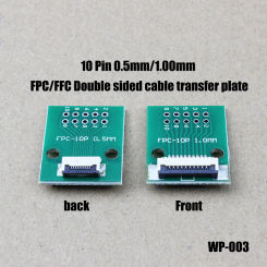 10 Pin 0.5mm /1.0mm Spacing Double Sided FPC/FFC PCB Connector Socket Adapter Board,10P Double Sided Flat Cable  Socket WP-003