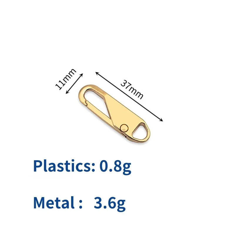 Description Picture 2 of item1/5/10/20Pcs Zipper Slider Puller Instant Repair Bag Replacement Bad Buckle Travel Suitcase Head DIY Sewing Craft