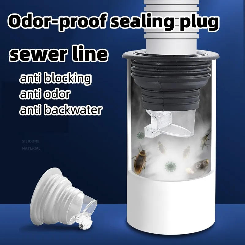 Description Picture 3 of itemSilicone Drains Kitchen Sink Plug Sewer Pipe Sealing Ring Water Plug Floor Drain Shower Drainer Stopper Bathroom Accessories