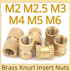 M2 M2.5 M3 M4 M5 M6 Brass Knurl Insert Nut Copper Threaded Embedded Nutsert For Plastic Injection Moulding Hot Melt Heat Set Nut