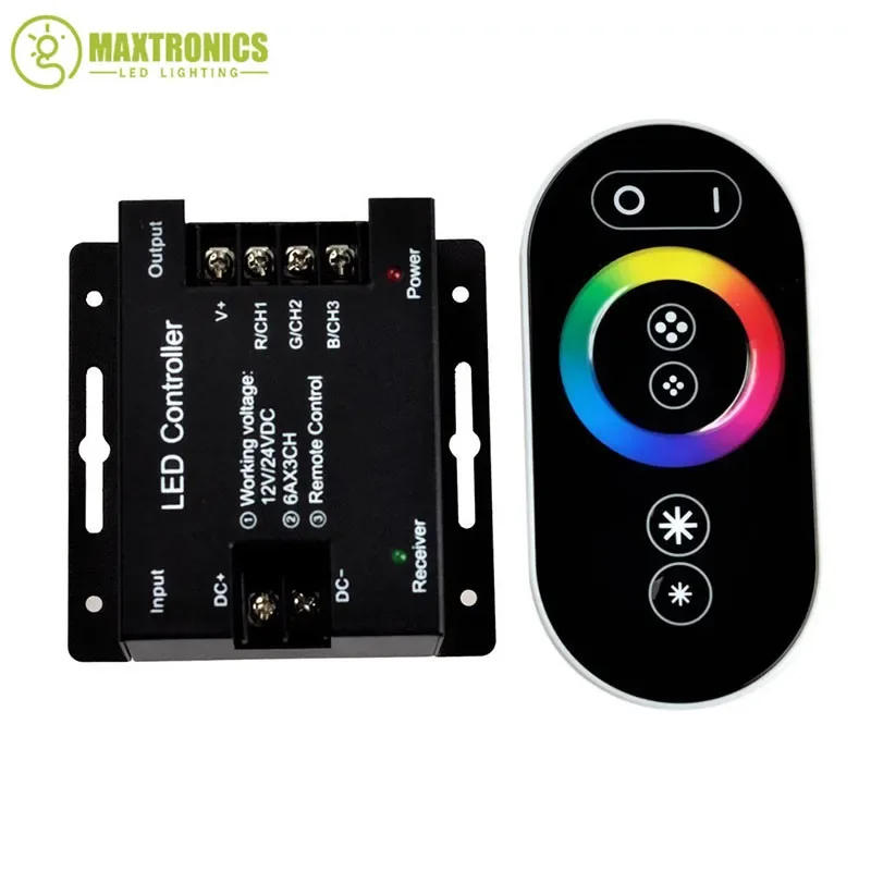Description Picture 4 of item12-24V 18A RF Remote Wireless Touch Pad Panel RGB LED Controller controls for 5050 3528 RGB Light RGB Controller
