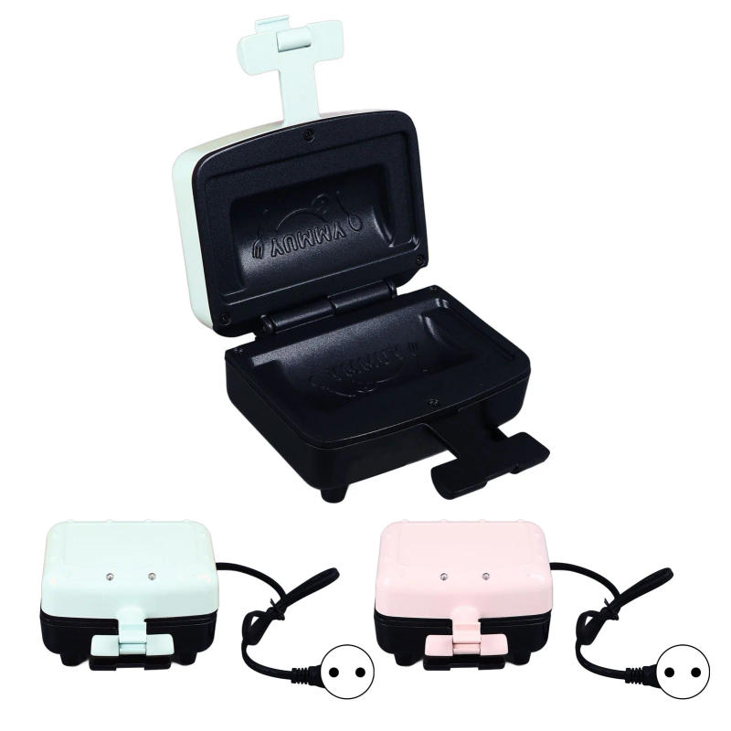 Description Picture 3 of itemMini Sandwich Maker Efficient Space Saving Non Stick Breakfast Grilled Cheese Maker 300W EU Plug 220V Easy To Clean for Home