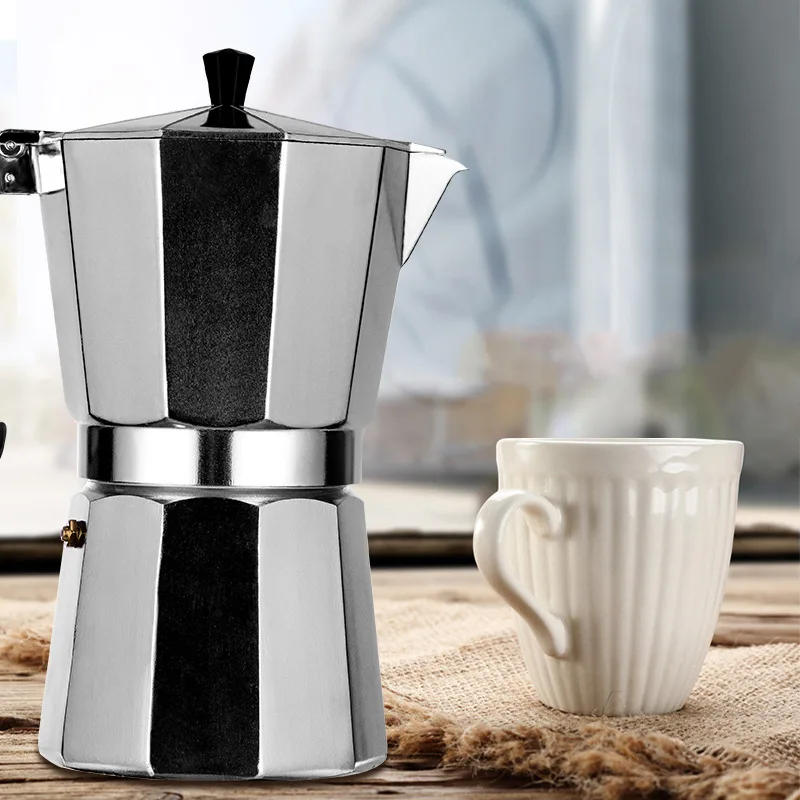 Description Picture 3 of itemItalian Type Coffee Maker Aluminum Mocha Espresso Percolator Pot Coffee Maker Moka Pot Espresso Shot Maker Espresso Machine