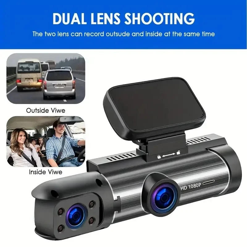 Description Picture 5 of itemCar DVR Wide-angle 2-record High-definition Night Vision 1080P Driving Recorder Suction Cup 2-lens Car Front and inside Video