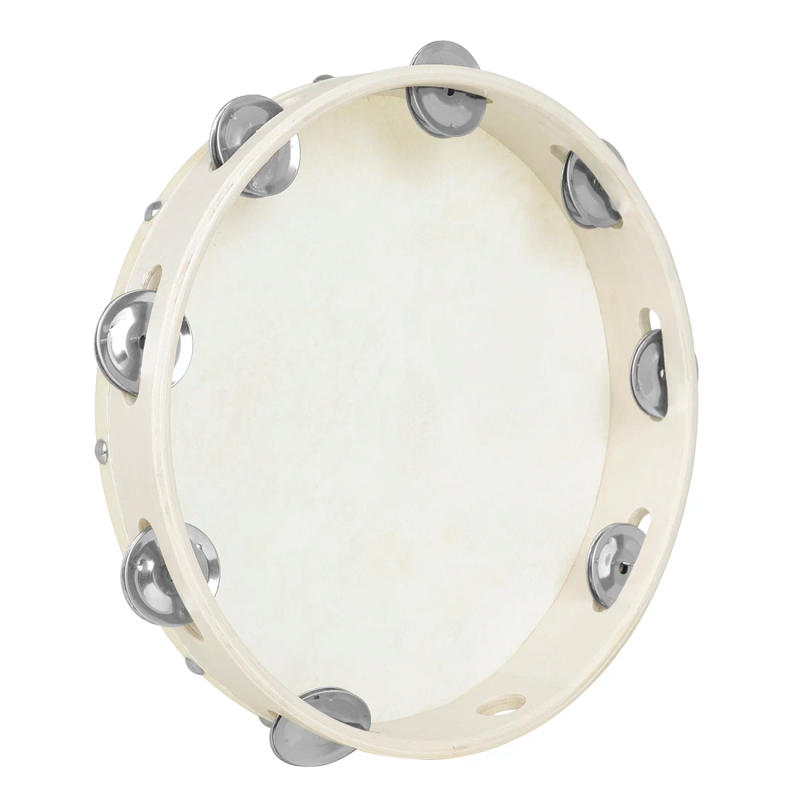 Description Picture 6 of itemNew 10inch Tambourine Orff Sheepskin Drum Wood Tambour Tambourine Drum Toys for Children Kids Percussion Instruments Timbrel