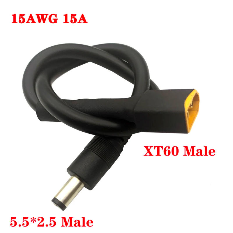 Description Picture 6 of itemMale/Female XT60 Connector To DC5525 5521 Power Cable 5.5*2.5mm 5.5*2.1 Adaptor For TS100 Soldering Iron Conversion Cable
