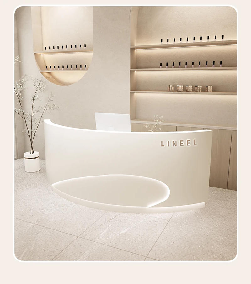 Description Picture 4 of itemClub Front Reception Desks Restaurant Office Podium Commercial Shop Reception Desks Cash Mostrador Recepcion Luxury Furniture