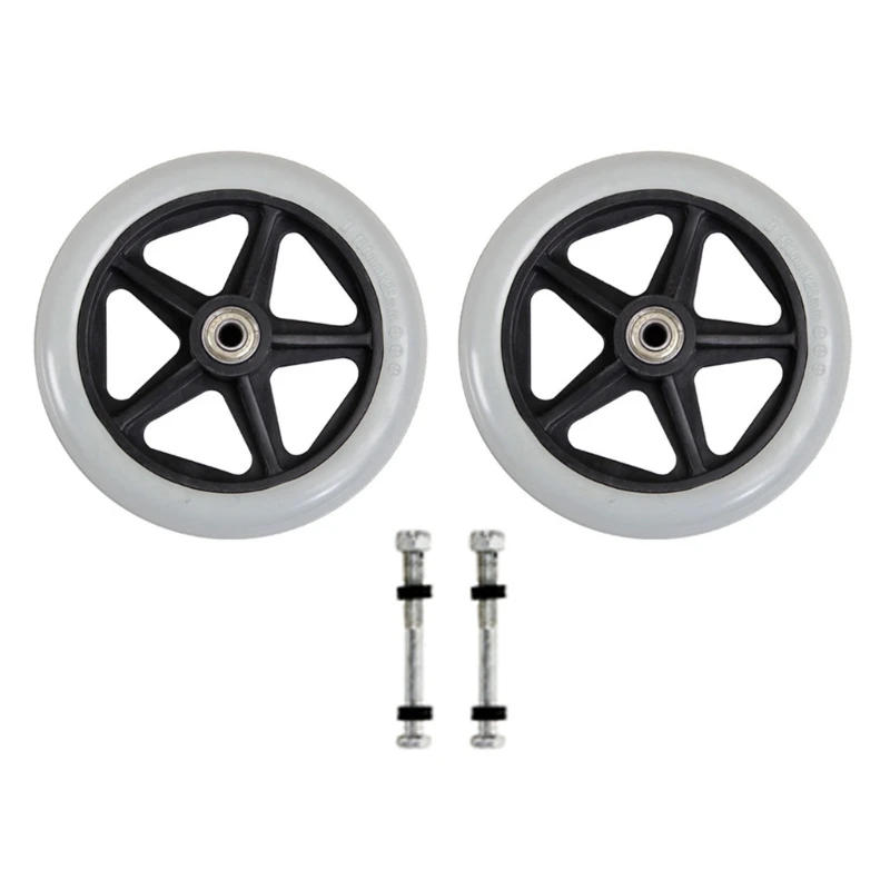 Description Picture 2 of item2Pcs Front Caster Solid Tire Wheel for Electric & Manual Wheelchairs DropShipping