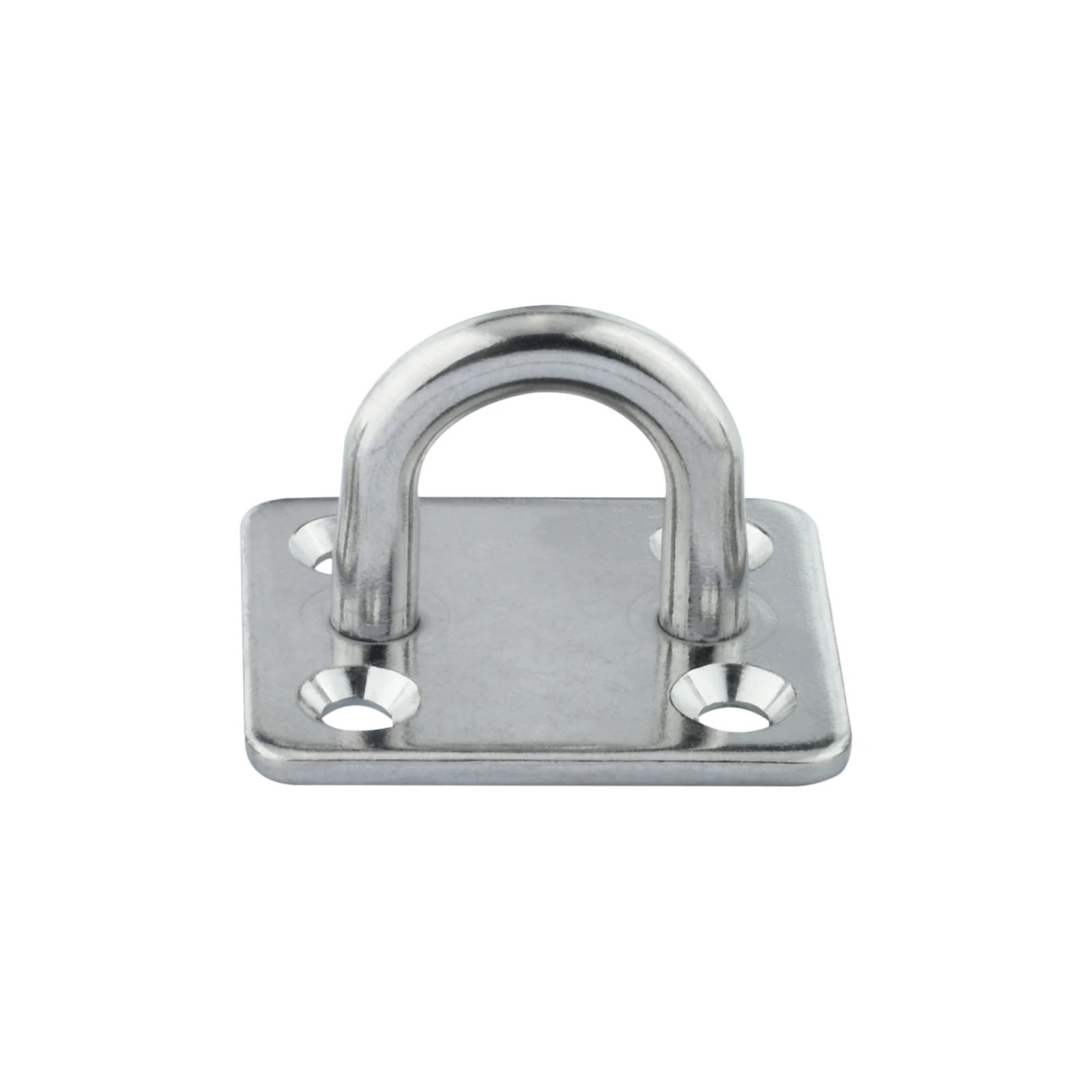 Description Picture 6 of item5/10pcs 316 Stainless Steel Square Pad Eye Plate Hook 5mm/6mm/8mm Hanger Heavy Duty Ceiling Wall Boating Yacht Shade Sail Marine