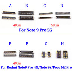 2Pcs Lcd Display Usb Charging Flex FPC Connector Plug For Xiaomi Hongmi Note9 4G 5G M2 Redmi Note 9 Pro 9S Poco M2Pro 40 50 Pin