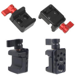 Quick Release 1/4" 3/8" Mounting Holes 21-25mm 18-22mm NATO Rail Clamp Cold Shoe Mount for Camera Rig Cage Magic Arm Stabilizer